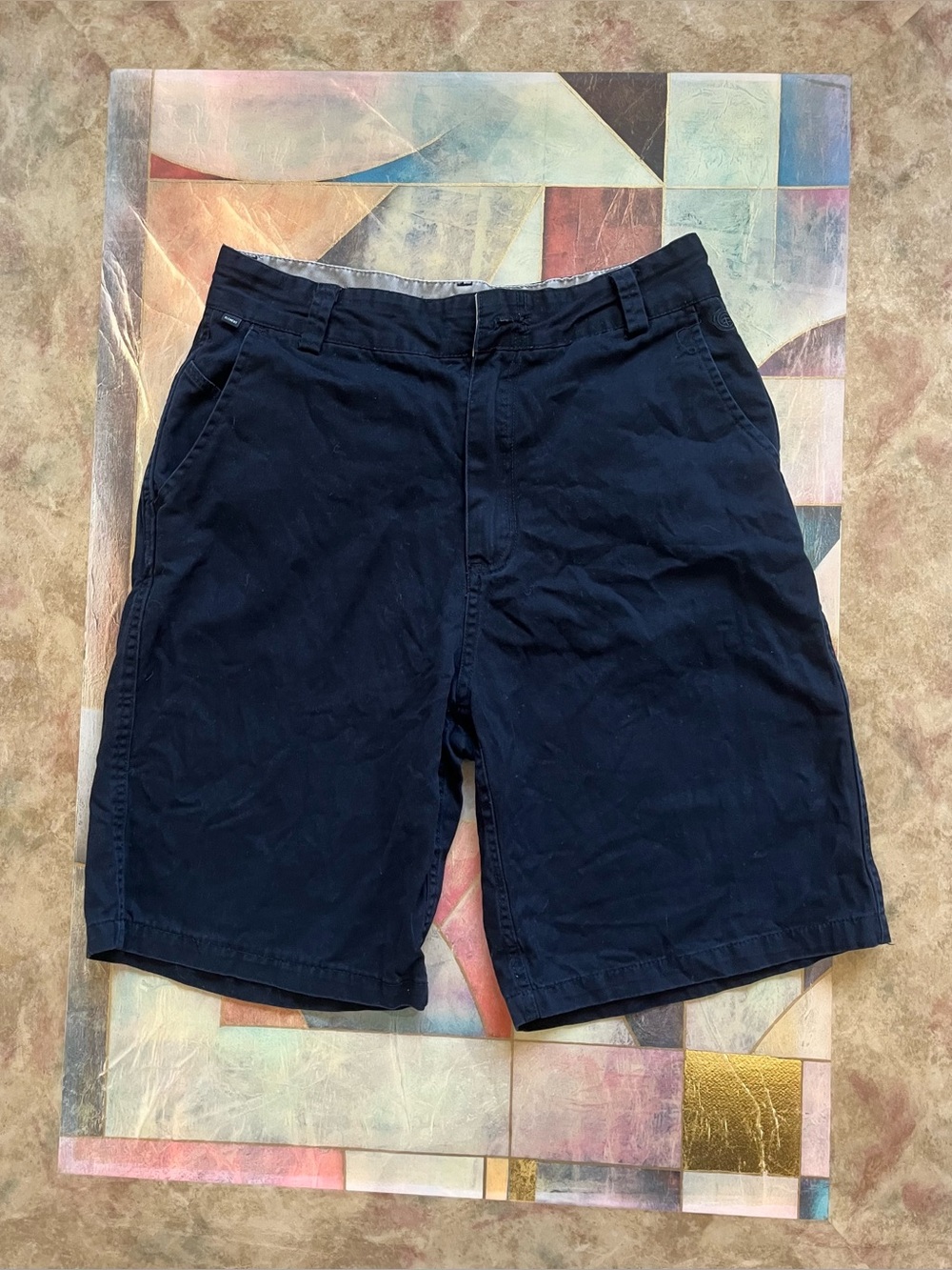 Element Men’s Black Chino Shorts Size 32 Skate Casual Streetwear Cotton